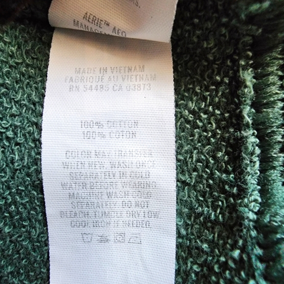 Aerie Womens Beach Weekend Oversized Vintage Washed Green Hoodie Sz Medium - Picture 5 of 6